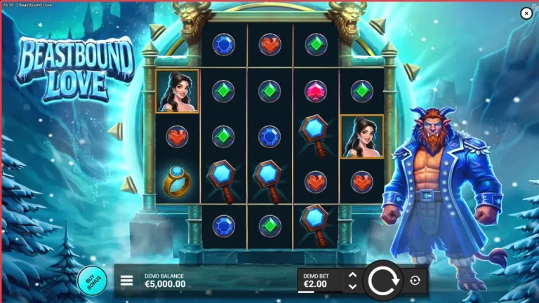 Tampilan visual slot Beastbound Love dengan tema fantasi gotik